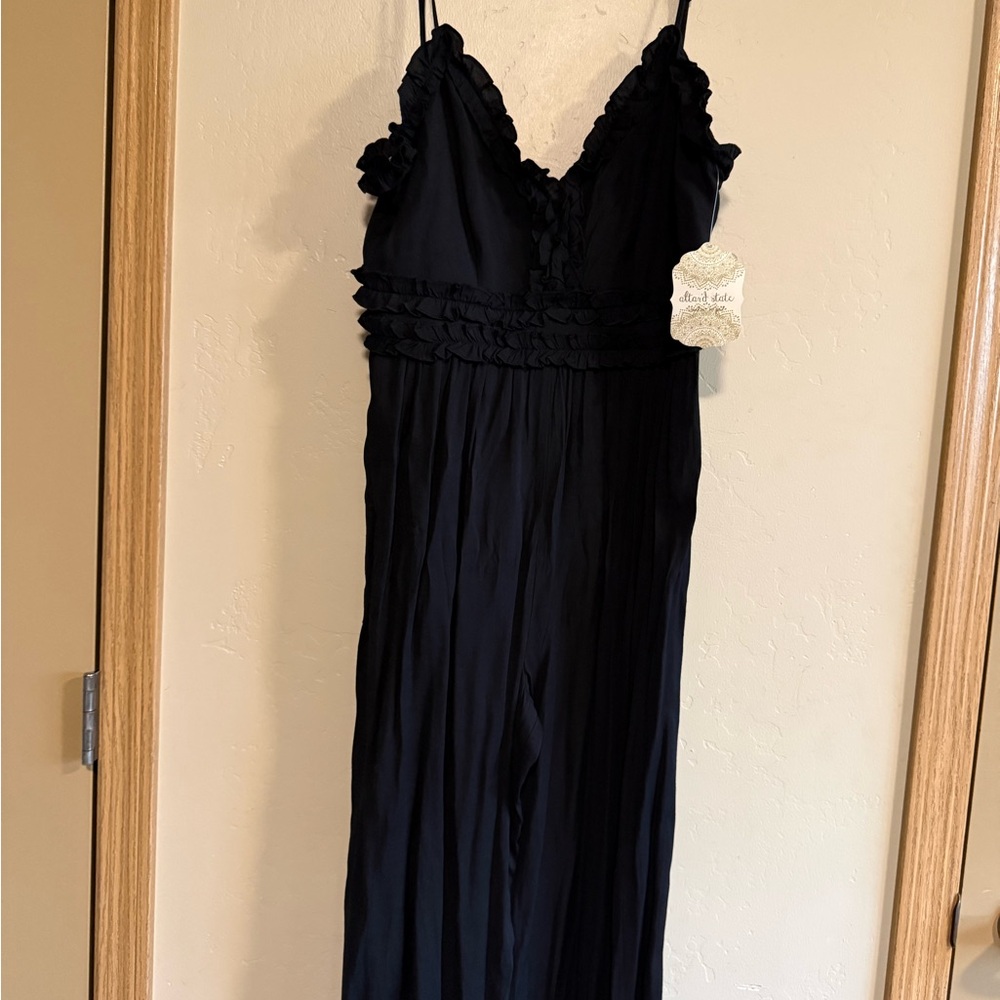 Altar'd State Midnight Ruffle jumpsuit